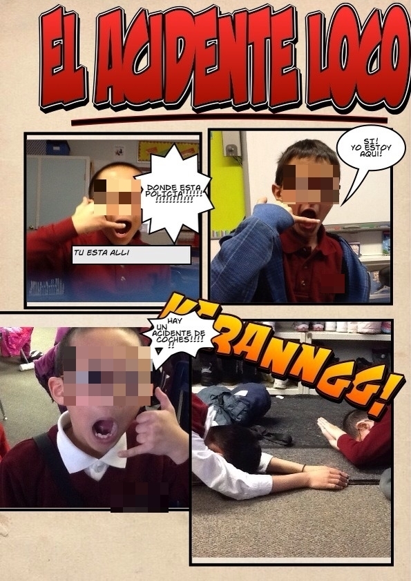 Student Spanish Comics Using "Estar."
